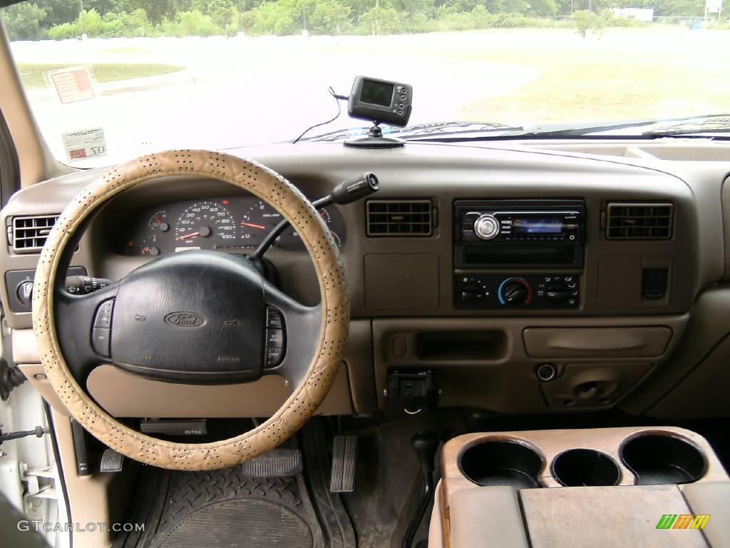 2002 F250 Super Duty XL Crew Cab 4x4 - Oxford White / Medium Parchment photo #11