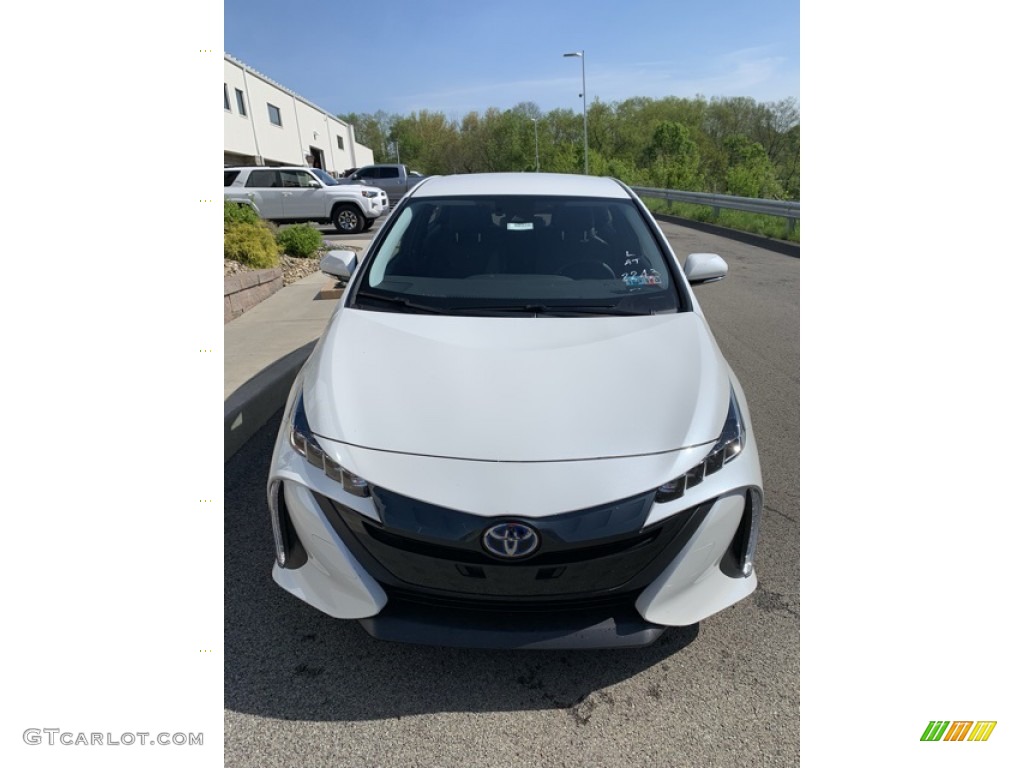 2019 Prius Prime Premium - Blizzard White Pearl / Black photo #2