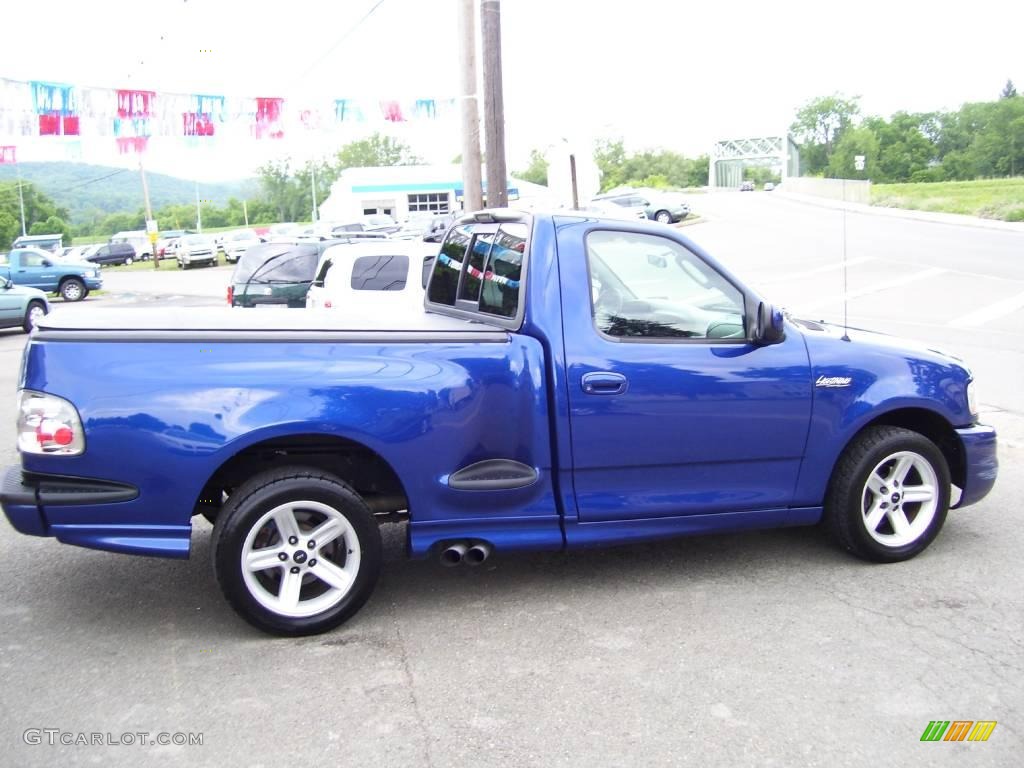 2003 F150 SVT Lightning - Sonic Blue Metallic / Medium Graphite Grey photo #3