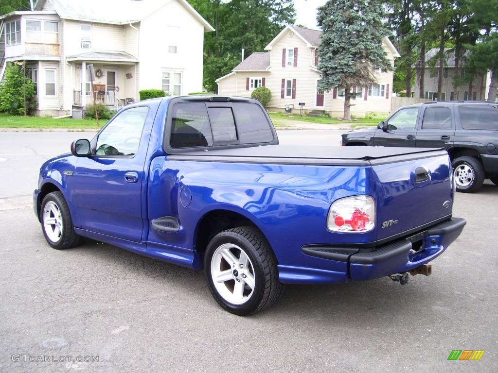 2003 F150 SVT Lightning - Sonic Blue Metallic / Medium Graphite Grey photo #6