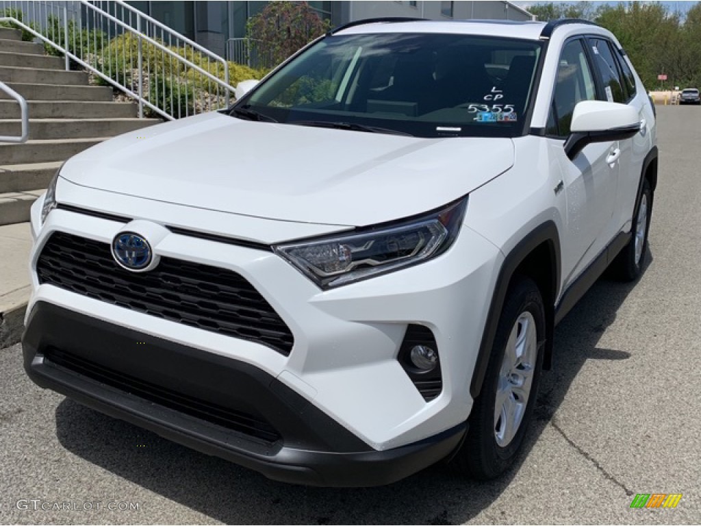 Super White 2019 Toyota RAV4 XLE AWD Hybrid Exterior Photo 133265999