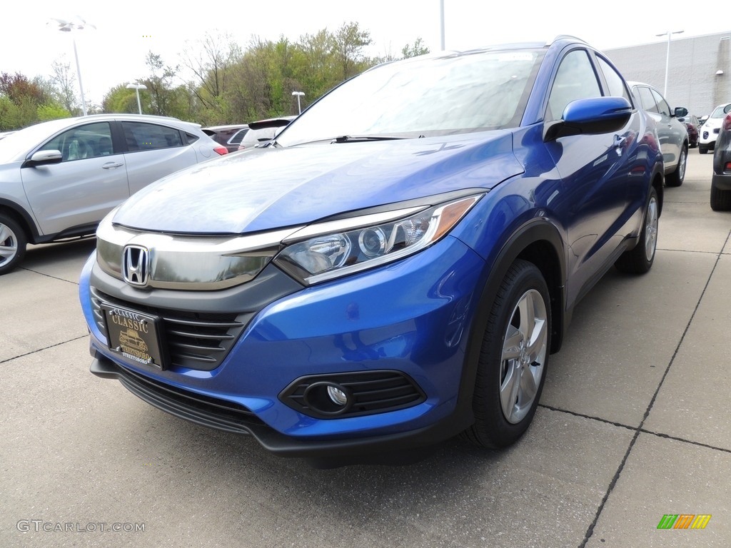 2019 HR-V EX-L AWD - Aegean Blue Metallic / Black photo #1