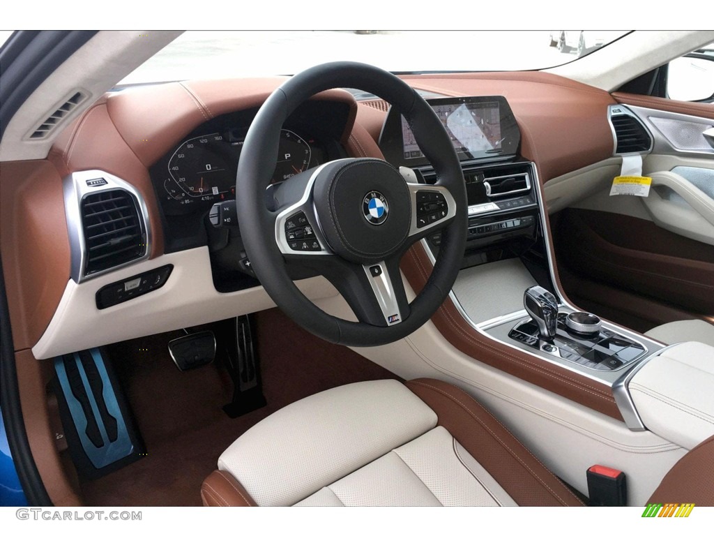 Ivory White/Tartufo Interior 2019 BMW 8 Series 850i xDrive Coupe Photo #133280051