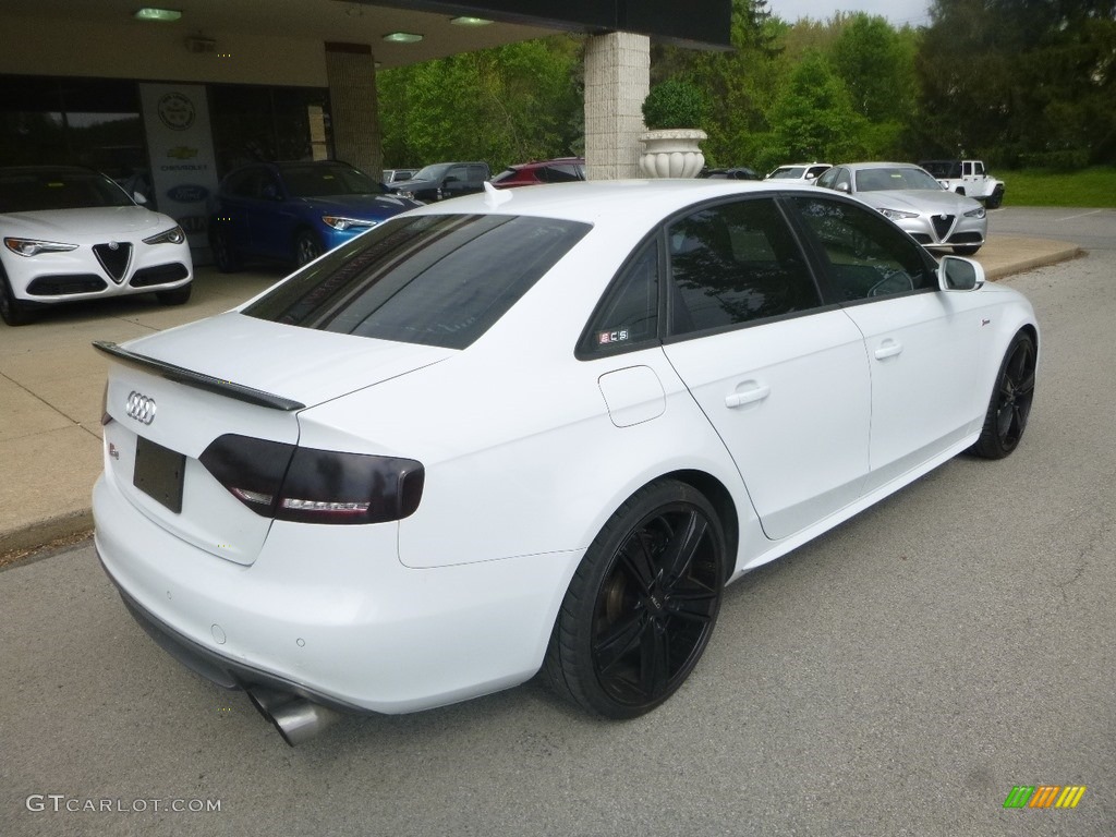 2012 S4 3.0T quattro Sedan - Ibis White / Black/Magma Red photo #2