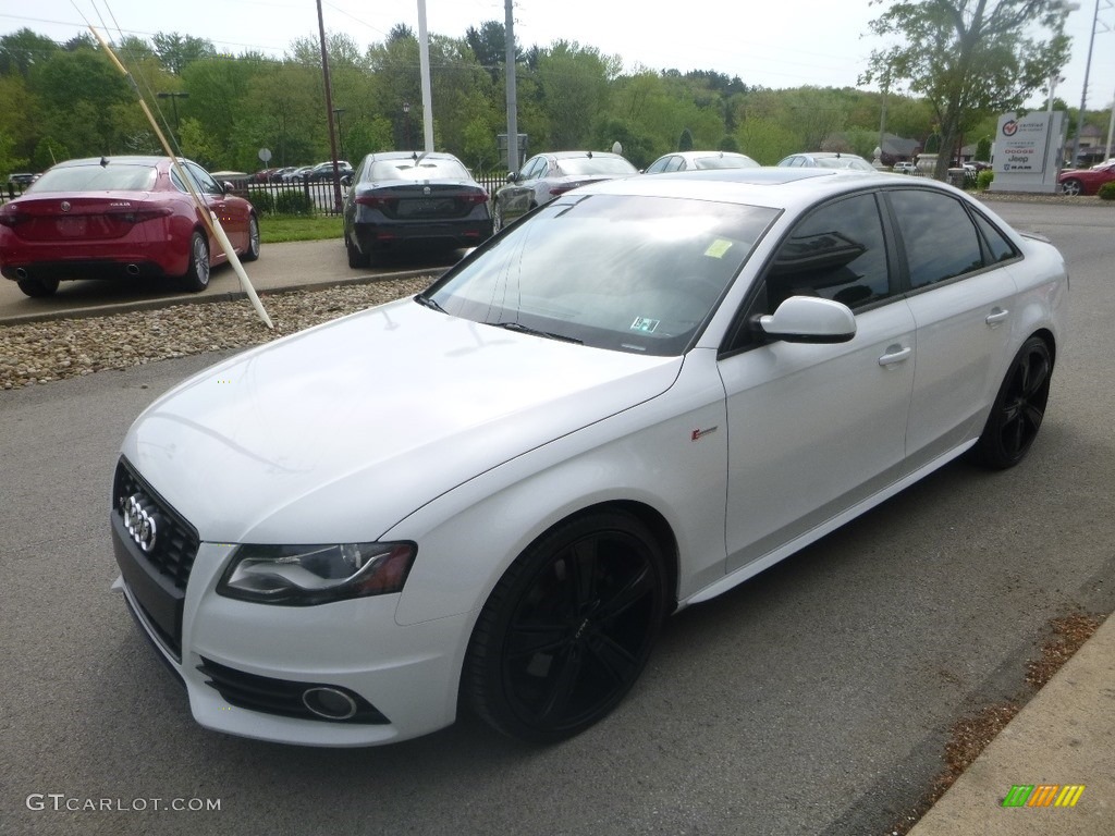 2012 S4 3.0T quattro Sedan - Ibis White / Black/Magma Red photo #5