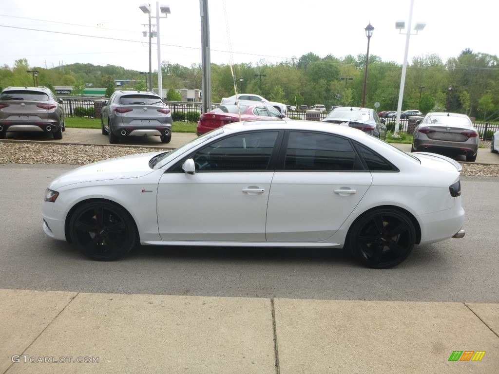 2012 S4 3.0T quattro Sedan - Ibis White / Black/Magma Red photo #6