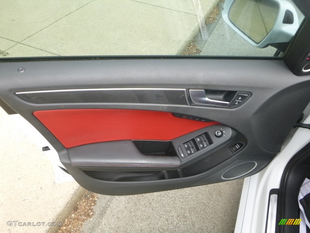 2012 S4 3.0T quattro Sedan - Ibis White / Black/Magma Red photo #13