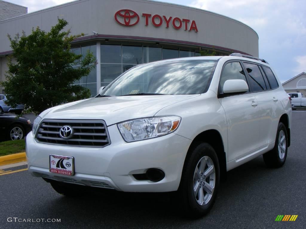 2009 Highlander  - Blizzard White Pearl / Sand Beige photo #1