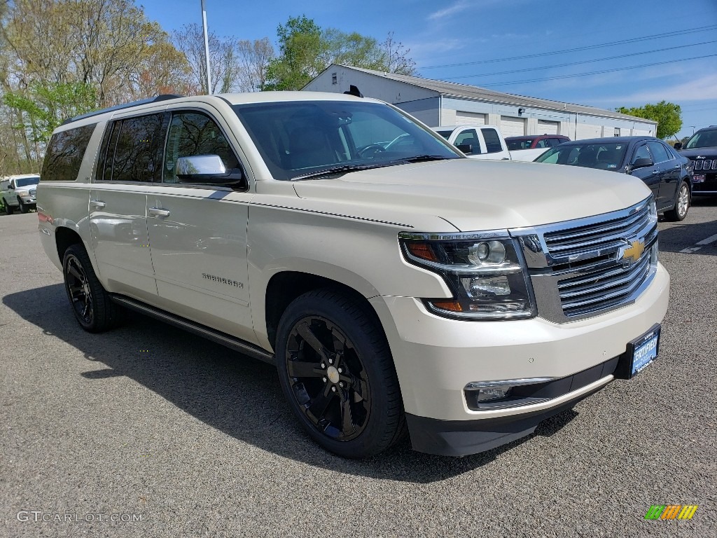 2015 Suburban LTZ 4WD - White Diamond Tricoat / Jet Black photo #1
