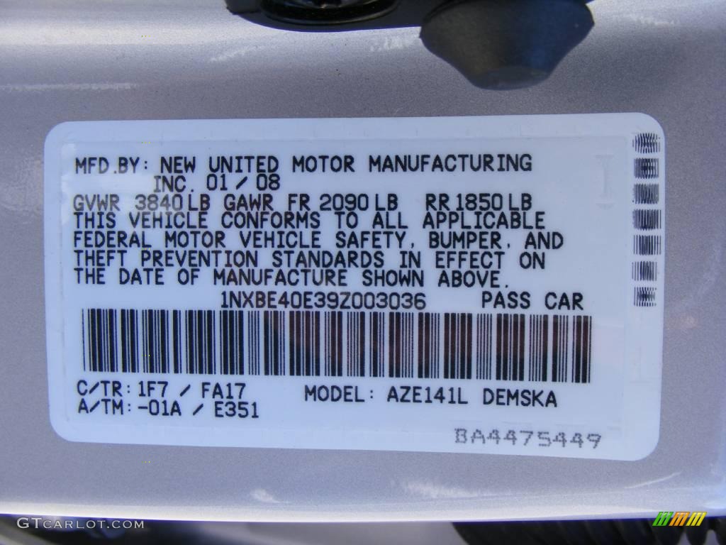 2009 Corolla XRS - Classic Silver Metallic / Dark Charcoal photo #43