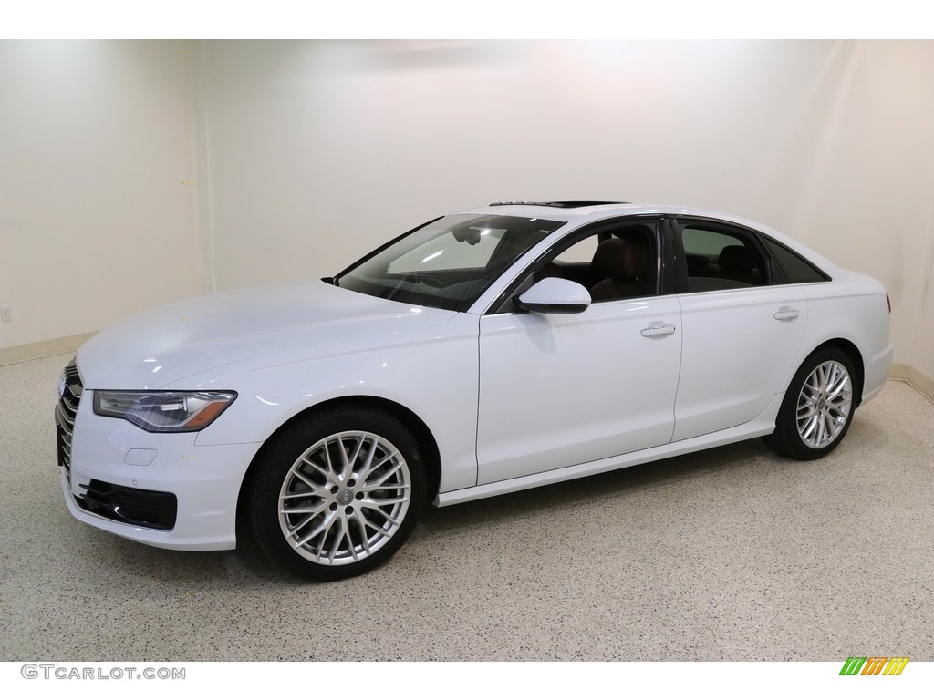 2016 A6 2.0 TFSI Premium Plus quattro - Glacier White Metallic / Nougat Brown photo #3