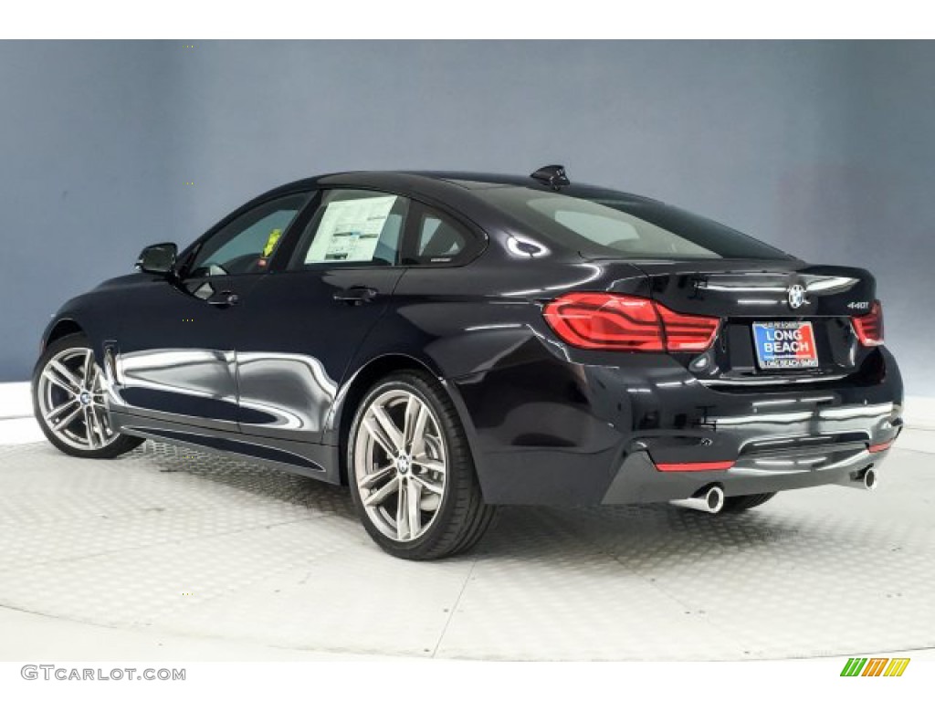2019 4 Series 440i Gran Coupe - Carbon Black Metallic / Black photo #3
