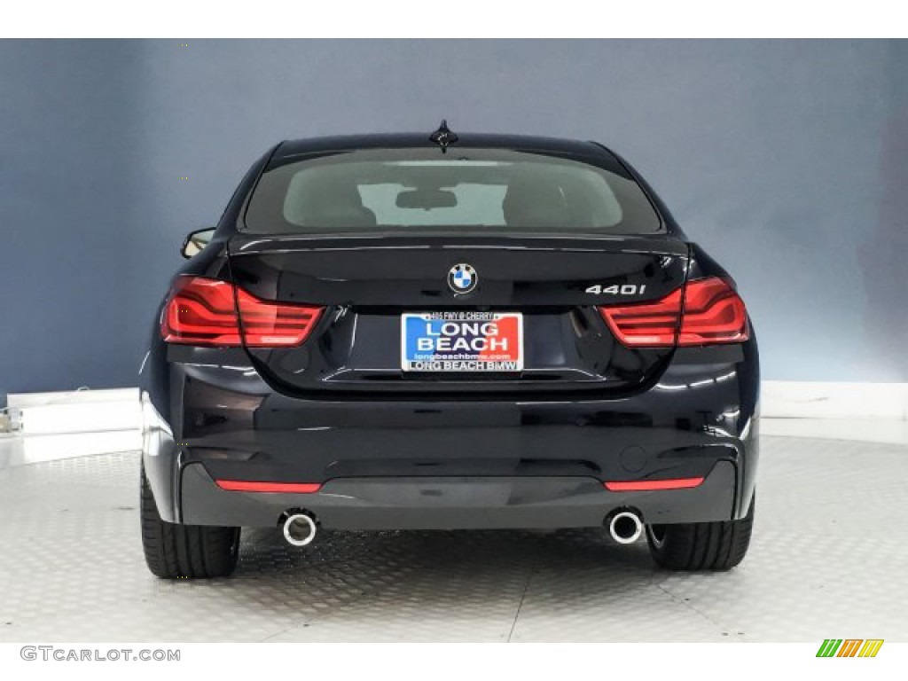 2019 4 Series 440i Gran Coupe - Carbon Black Metallic / Black photo #4