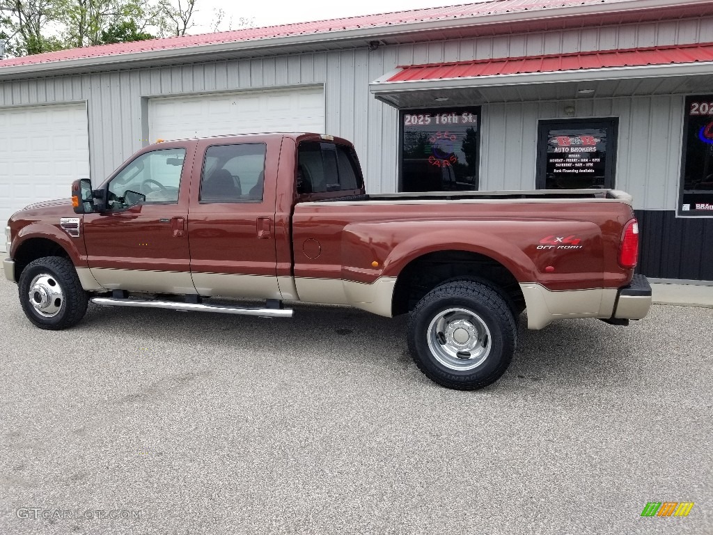 2008 F350 Super Duty Lariat Crew Cab 4x4 Dually - Dark Copper Metallic / Chaparral Brown photo #3
