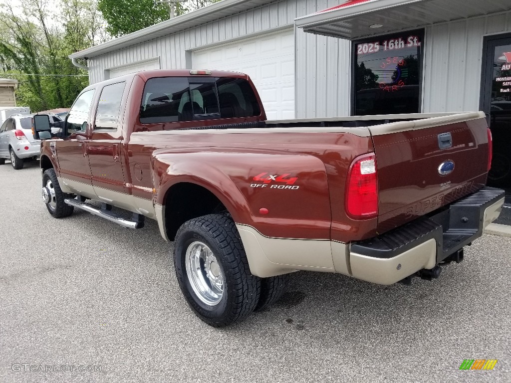 2008 F350 Super Duty Lariat Crew Cab 4x4 Dually - Dark Copper Metallic / Chaparral Brown photo #4