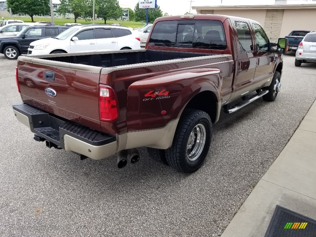 2008 F350 Super Duty Lariat Crew Cab 4x4 Dually - Dark Copper Metallic / Chaparral Brown photo #6