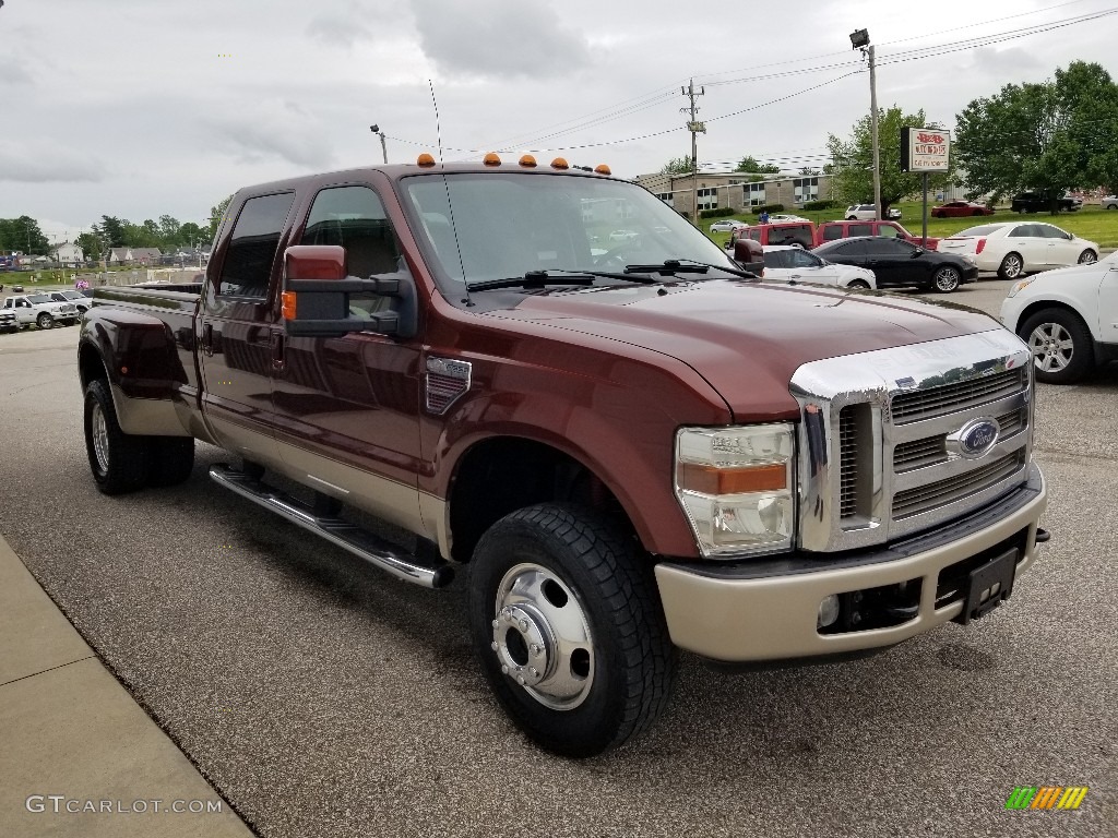 2008 F350 Super Duty Lariat Crew Cab 4x4 Dually - Dark Copper Metallic / Chaparral Brown photo #7