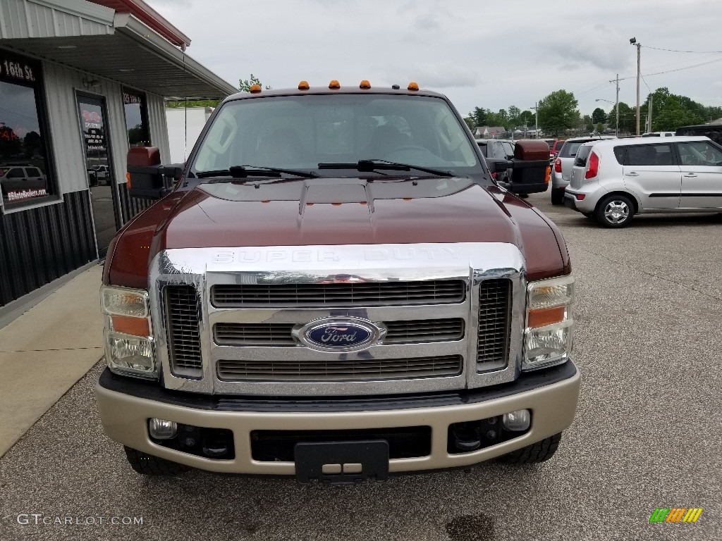 2008 F350 Super Duty Lariat Crew Cab 4x4 Dually - Dark Copper Metallic / Chaparral Brown photo #8