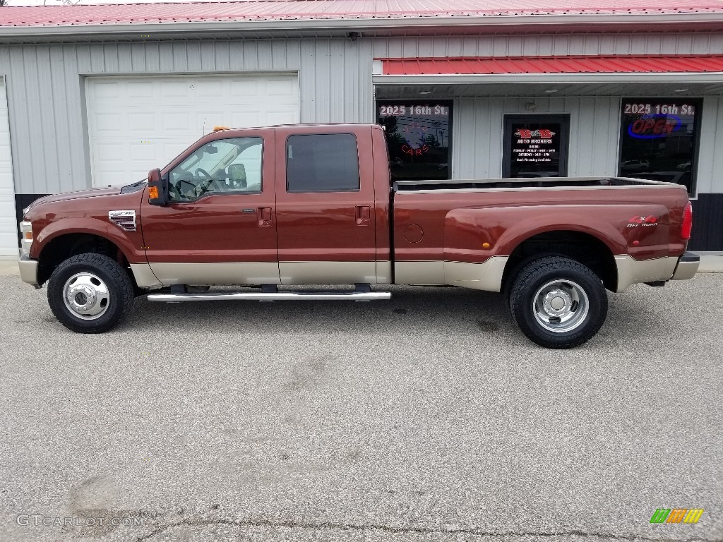 2008 F350 Super Duty Lariat Crew Cab 4x4 Dually - Dark Copper Metallic / Chaparral Brown photo #30