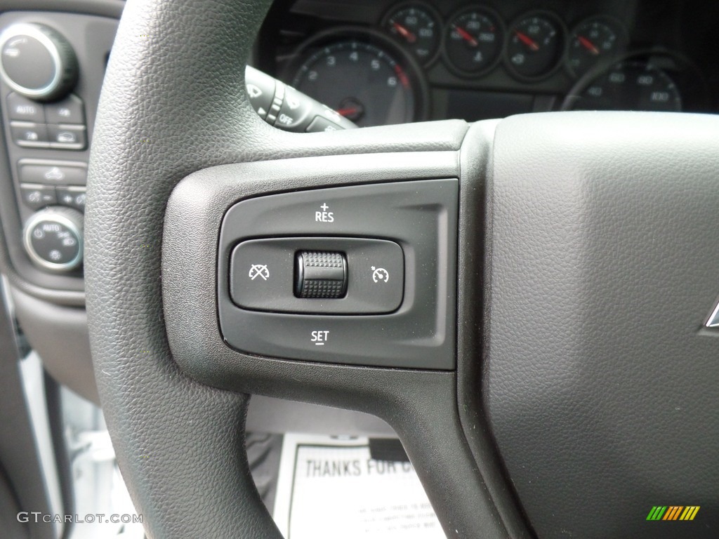 2019 Chevrolet Silverado 1500 WT Regular Cab 4WD Jet Black Steering Wheel Photo #133301814