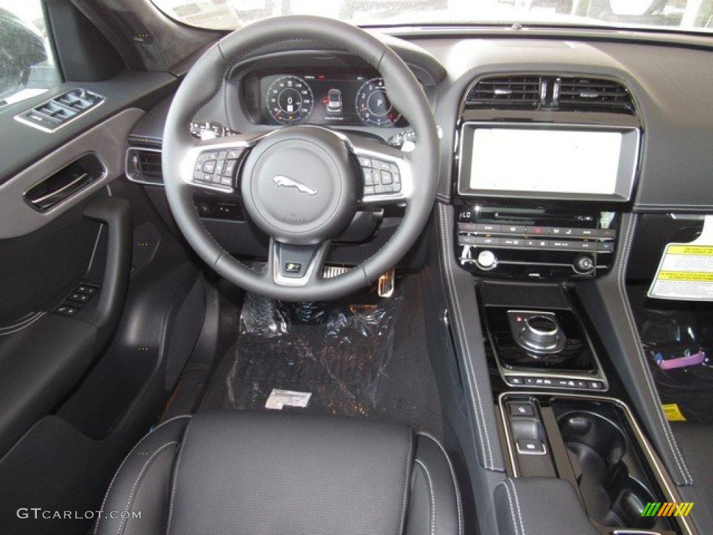 2019 Jaguar F-PACE R-Sport AWD Ebony Dashboard Photo #133302252