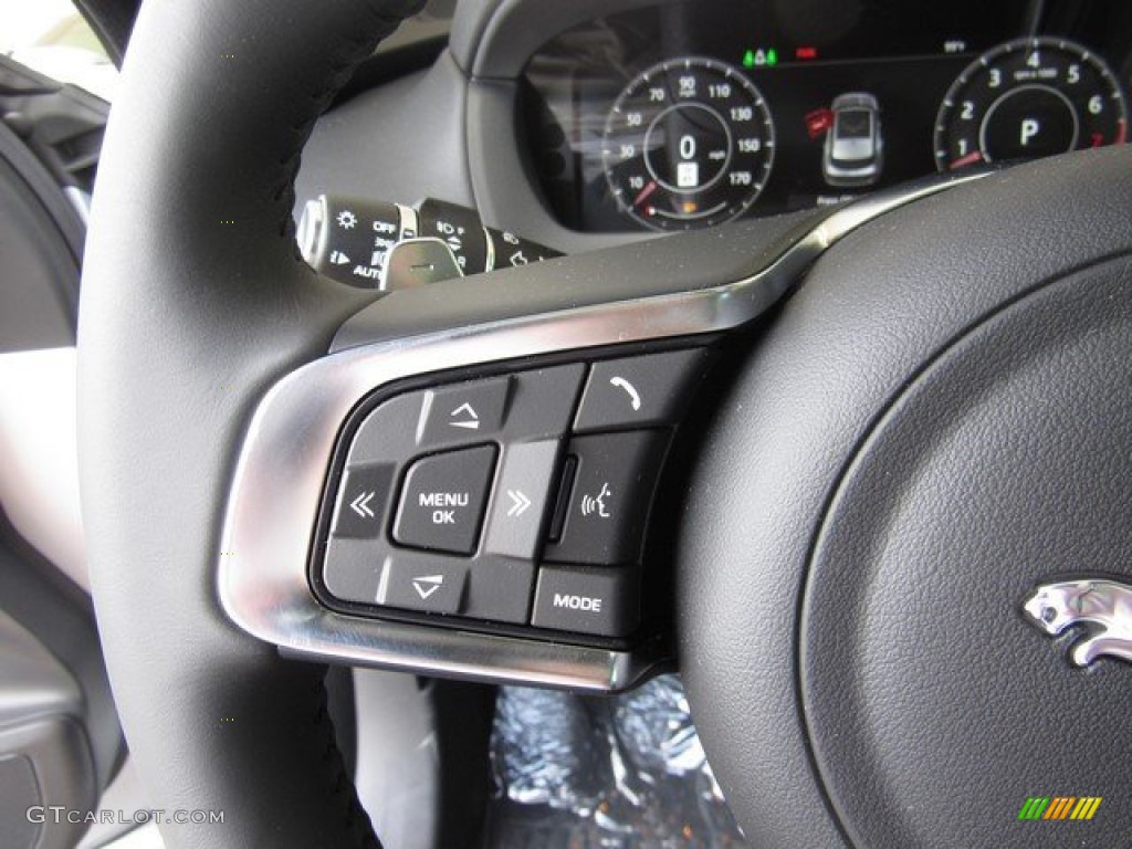 2019 Jaguar F-PACE R-Sport AWD Ebony Steering Wheel Photo #133302486