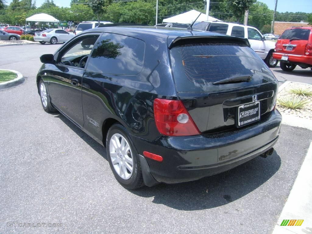 2002 Civic Si Hatchback - Nighthawk Black Pearl / Black photo #4