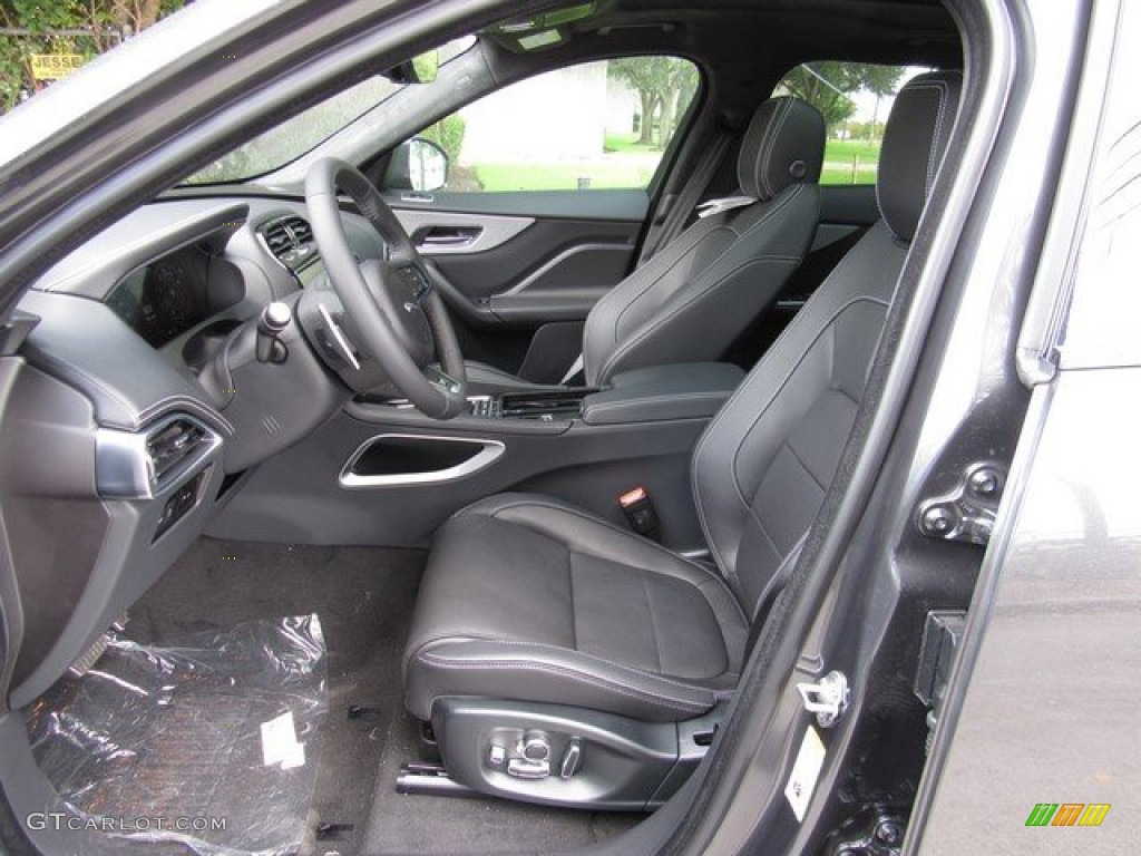 Ebony Interior 2019 Jaguar F-PACE R-Sport AWD Photo #133302729