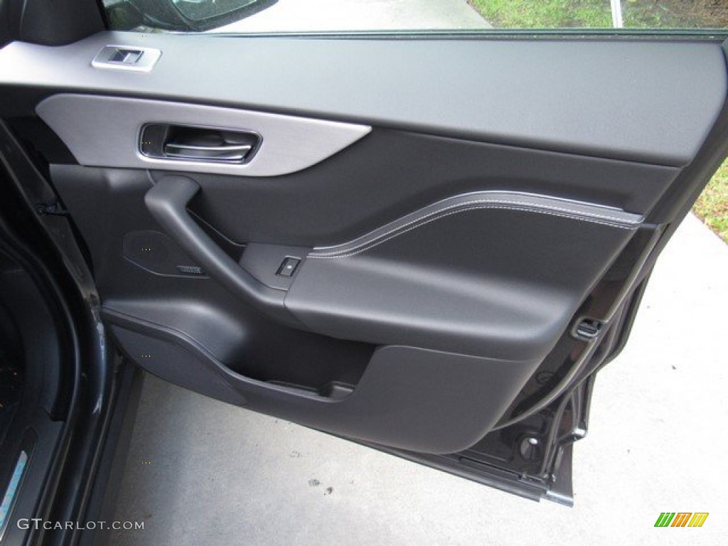 2019 Jaguar F-PACE R-Sport AWD Ebony Door Panel Photo #133303056