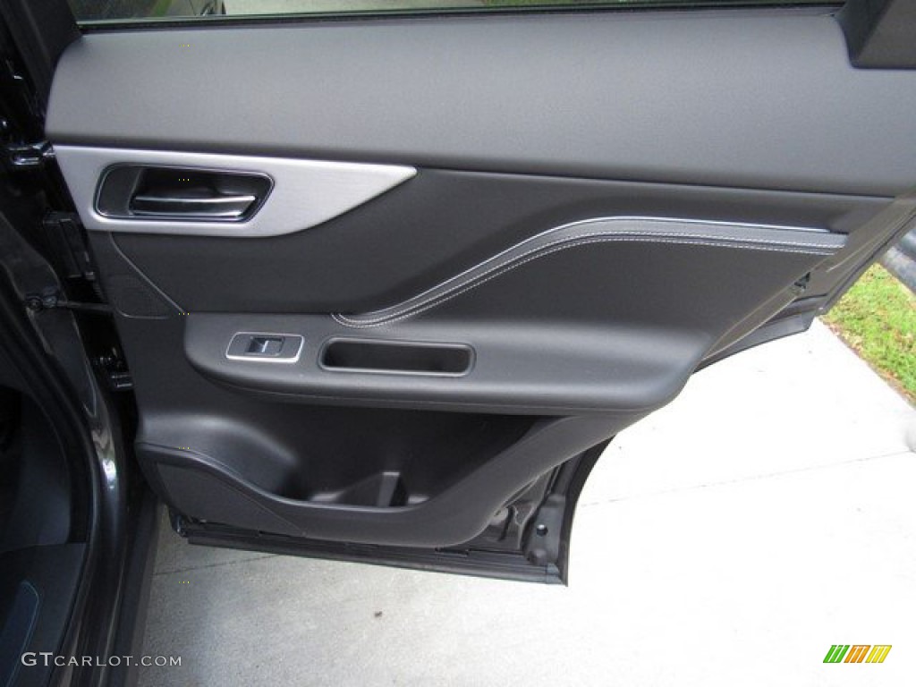 2019 Jaguar F-PACE R-Sport AWD Ebony Door Panel Photo #133303071