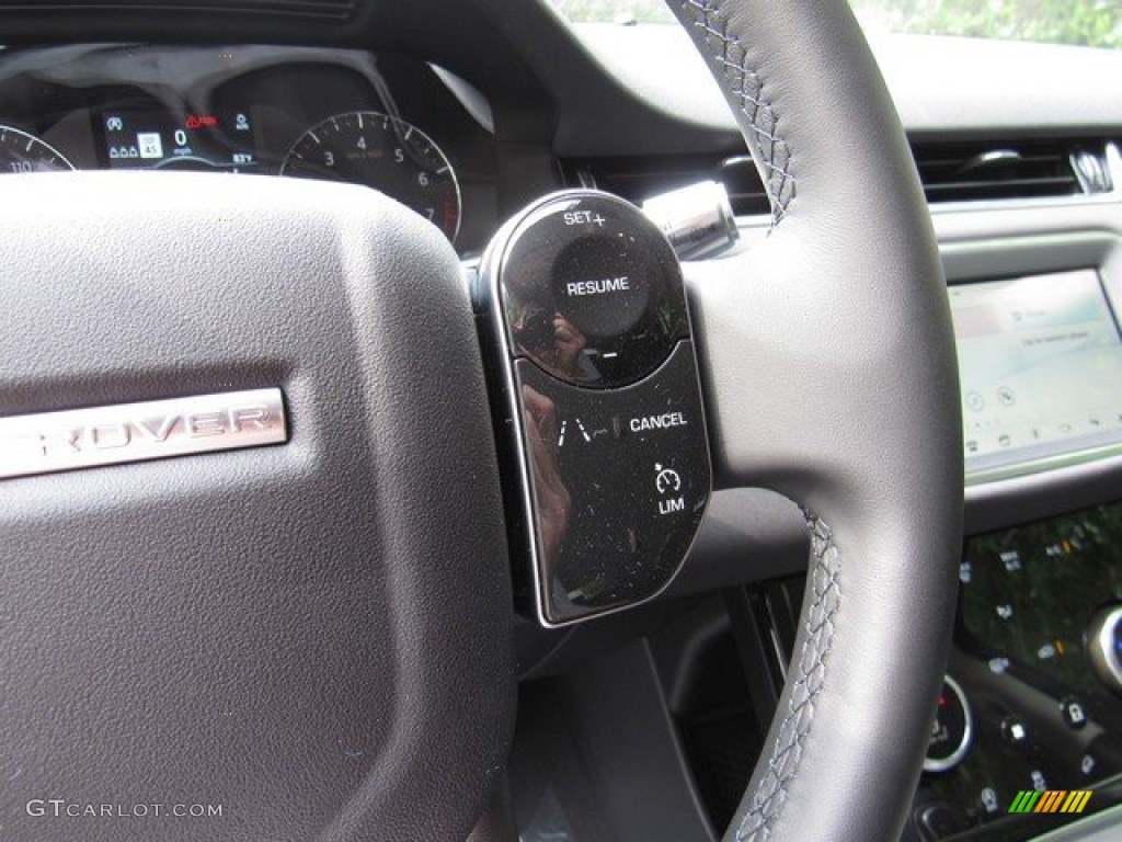 2020 Land Rover Range Rover Evoque S Ebony Steering Wheel Photo #133304946