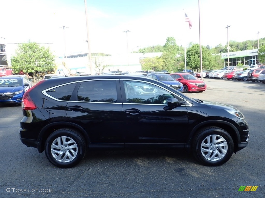 2016 CR-V EX AWD - Crystal Black Pearl / Black photo #7