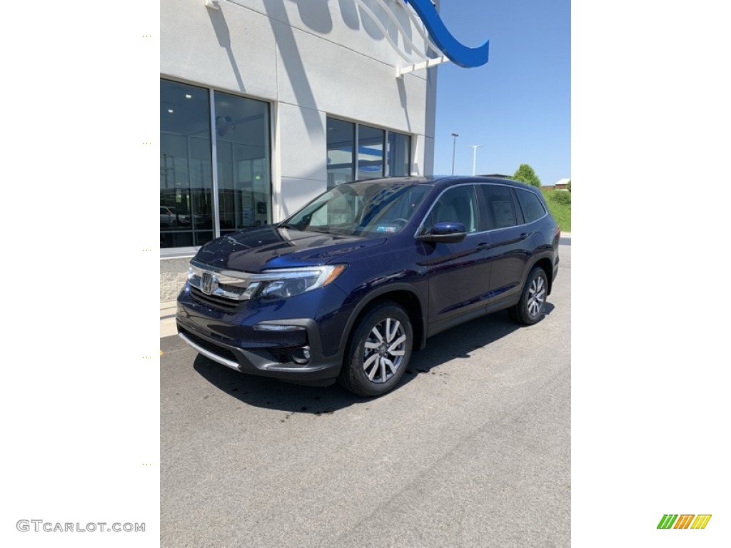 2019 Pilot EX-L AWD - Obsidian Blue Pearl / Gray photo #2