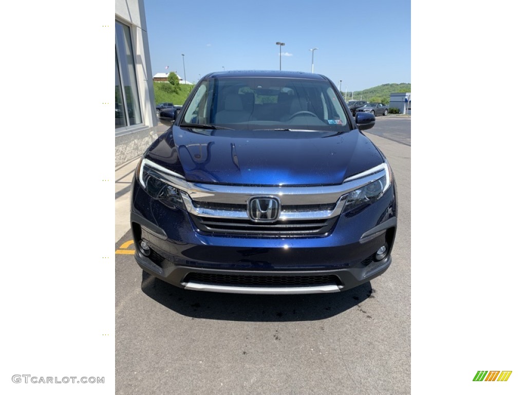 2019 Pilot EX-L AWD - Obsidian Blue Pearl / Gray photo #3