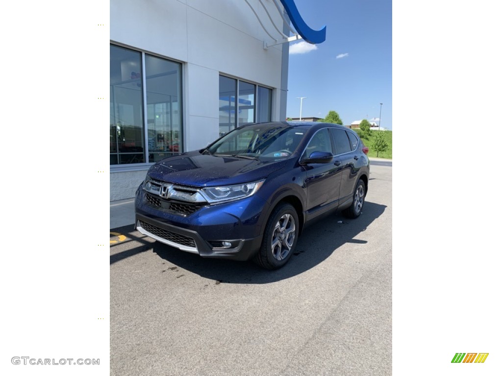 2019 CR-V EX AWD - Obsidian Blue Pearl / Gray photo #2