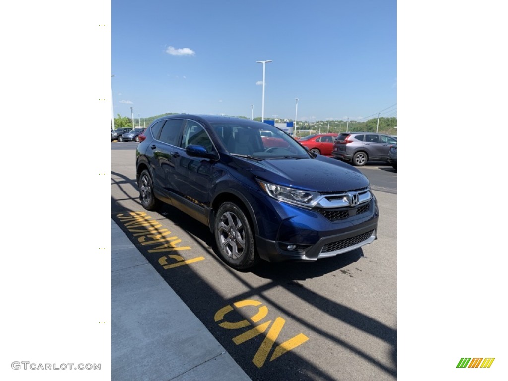 2019 CR-V EX AWD - Obsidian Blue Pearl / Gray photo #4