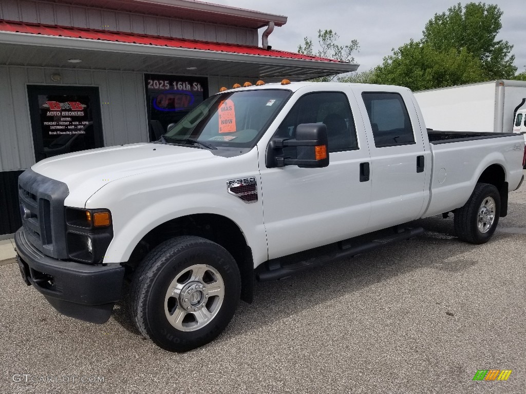 2008 F350 Super Duty XL Crew Cab 4x4 - Oxford White / Camel photo #1