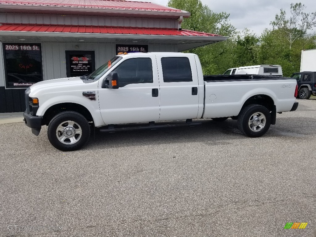 2008 F350 Super Duty XL Crew Cab 4x4 - Oxford White / Camel photo #2