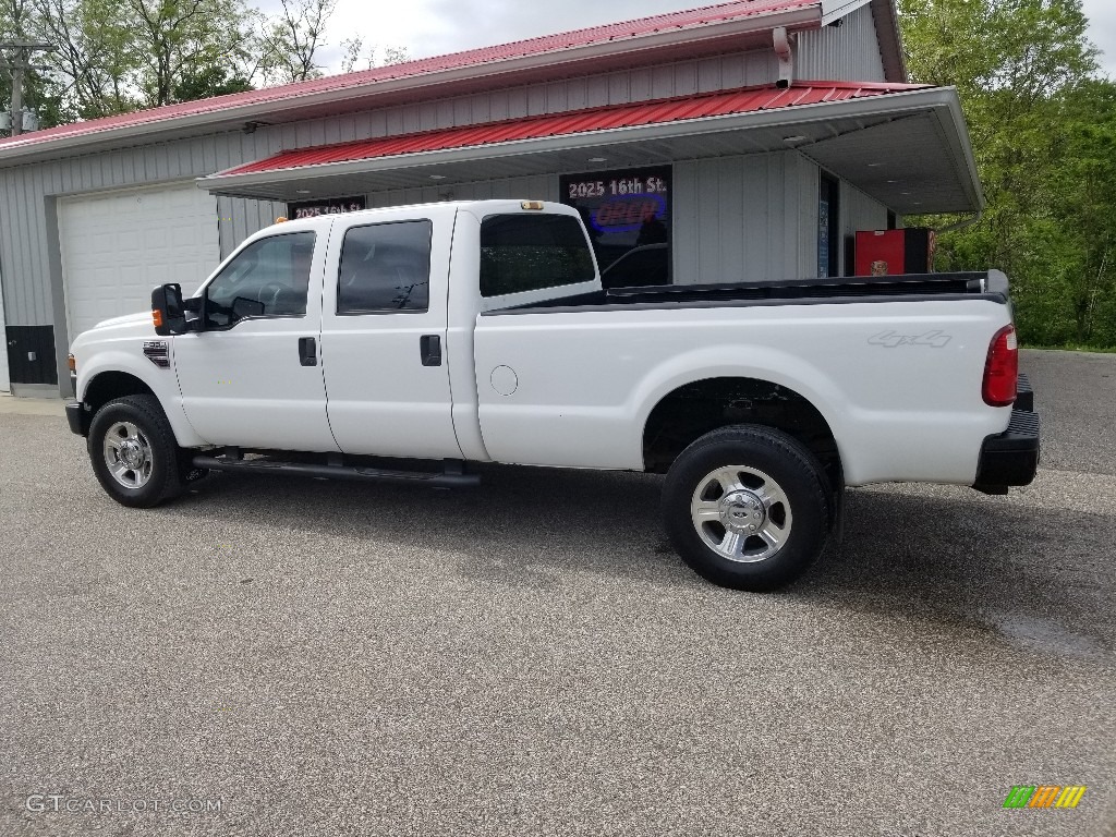 2008 F350 Super Duty XL Crew Cab 4x4 - Oxford White / Camel photo #3