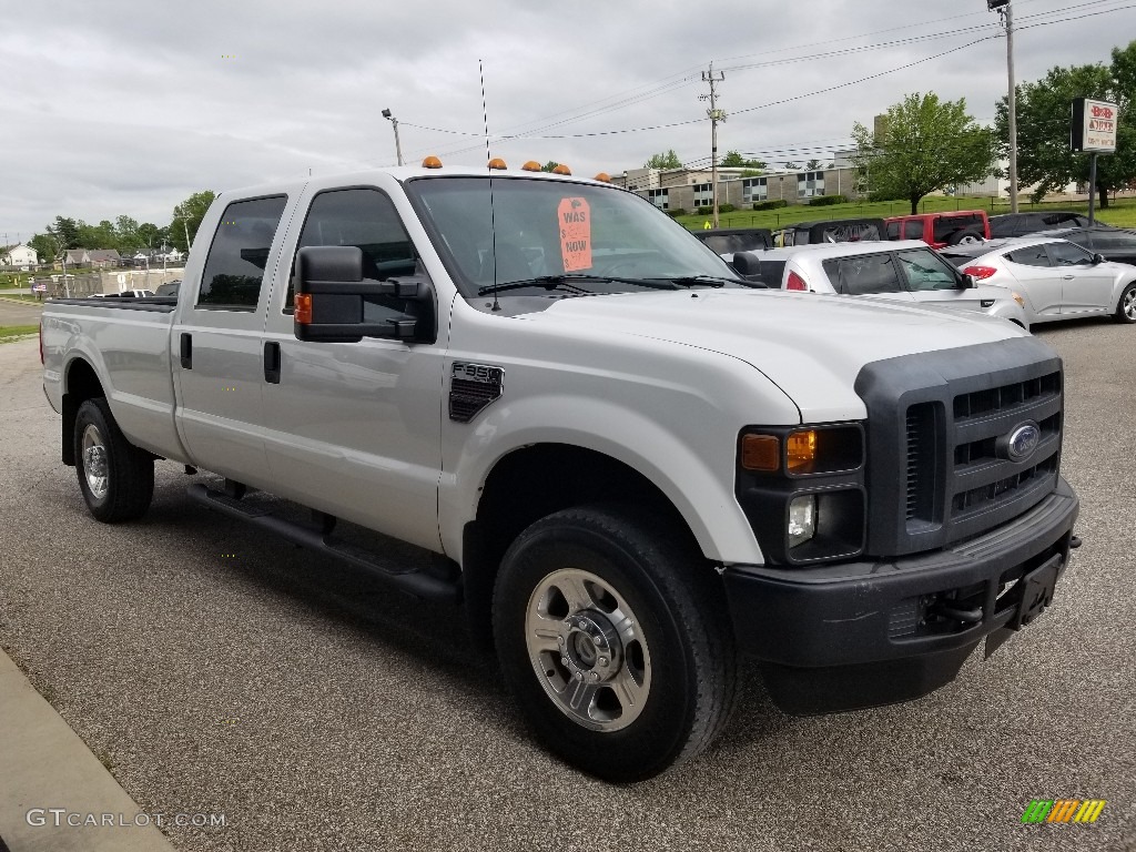 2008 F350 Super Duty XL Crew Cab 4x4 - Oxford White / Camel photo #8