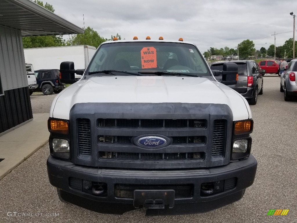 2008 F350 Super Duty XL Crew Cab 4x4 - Oxford White / Camel photo #9