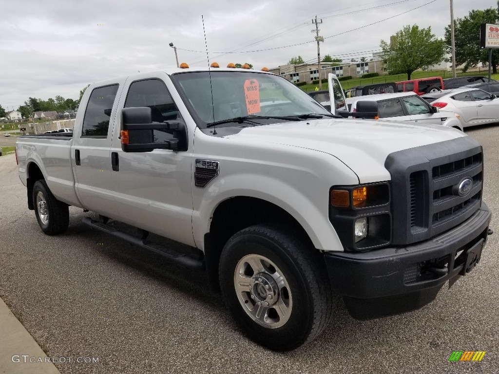 2008 F350 Super Duty XL Crew Cab 4x4 - Oxford White / Camel photo #19