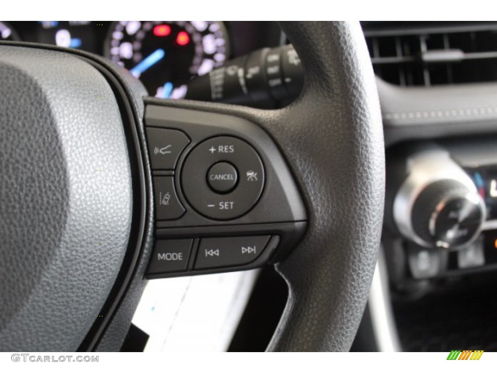 2019 Toyota RAV4 XLE AWD Hybrid Black Steering Wheel Photo #133317966