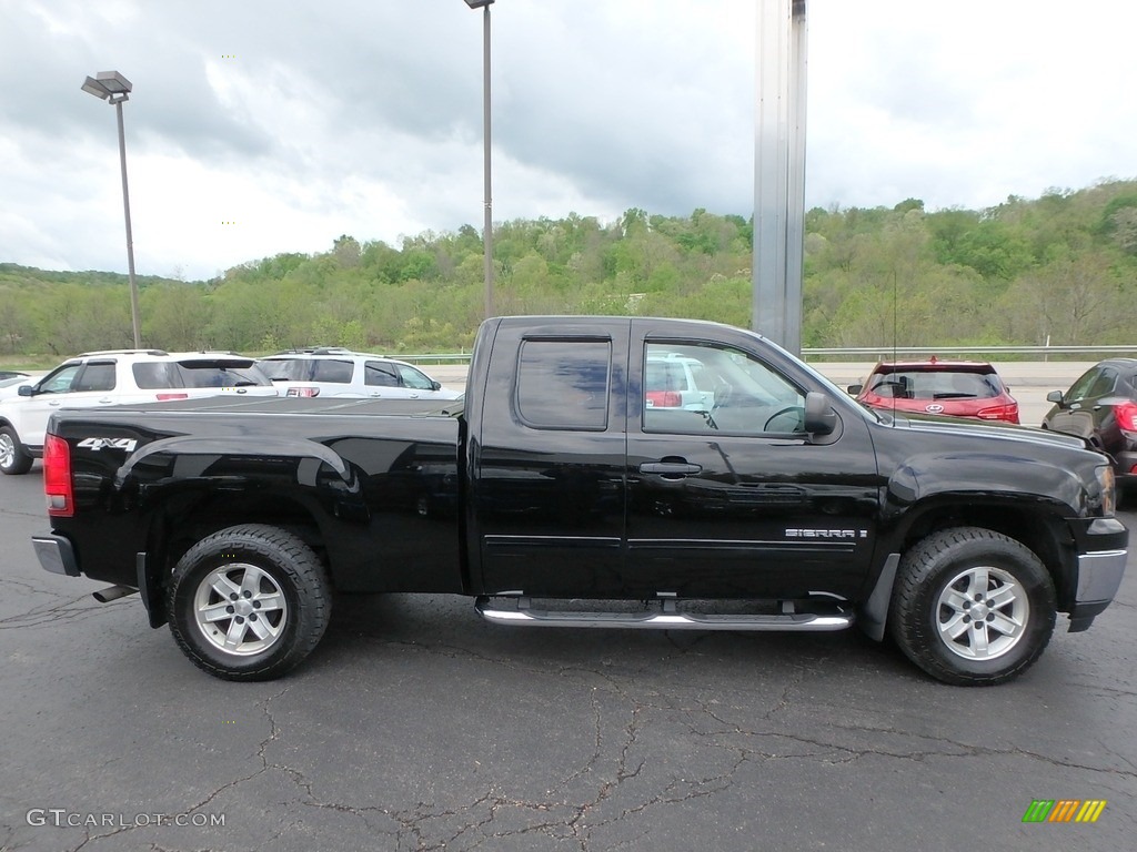 2008 Sierra 1500 SLE Extended Cab 4x4 - Onyx Black / Ebony photo #5