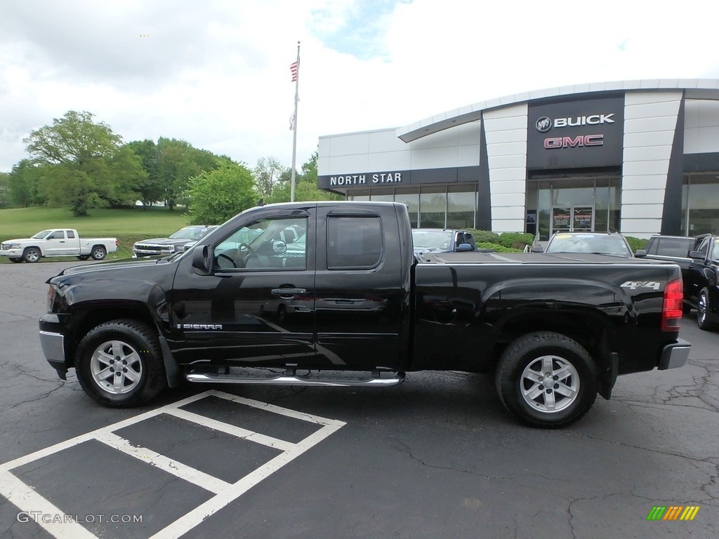 2008 Sierra 1500 SLE Extended Cab 4x4 - Onyx Black / Ebony photo #16