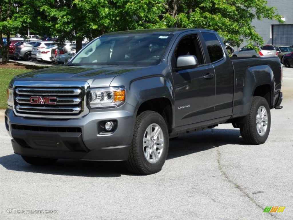 2019 Canyon SLE Extended Cab - Satin Steel Metallic / Jet Black photo #5