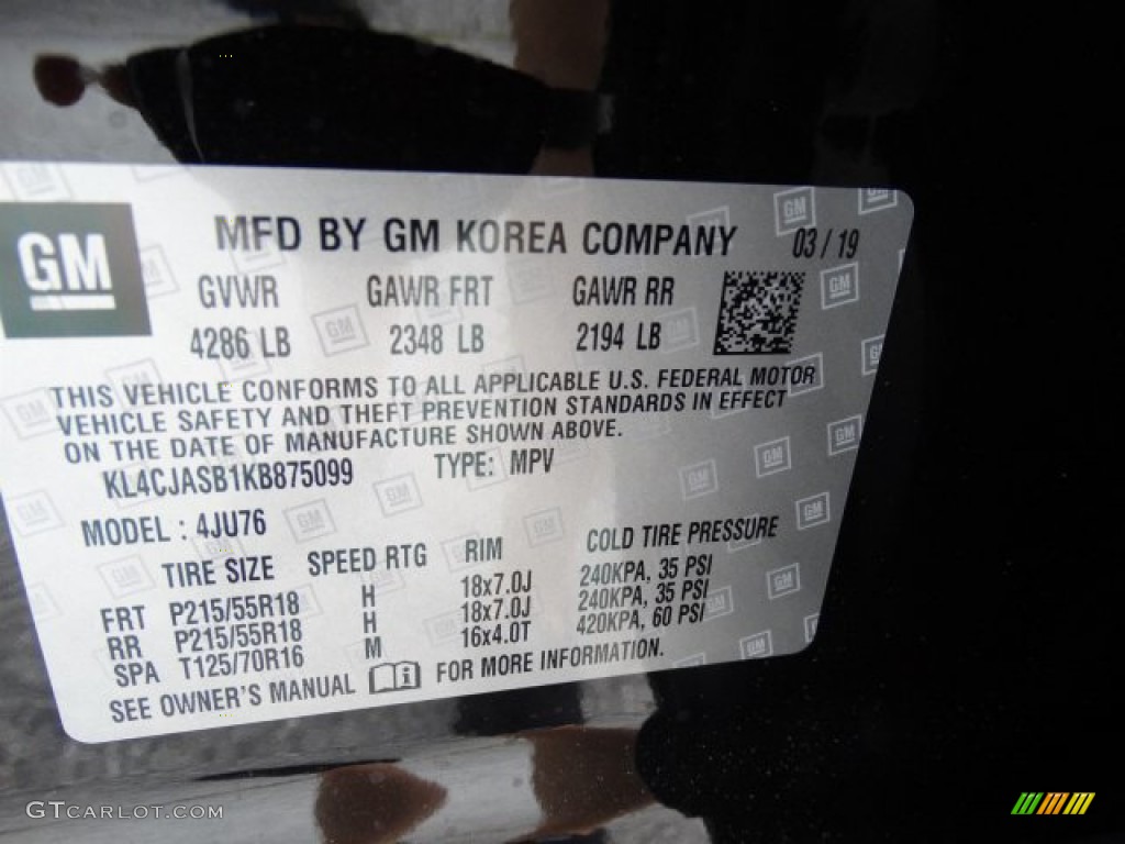 2019 Encore Preferred - Ebony Twilight Metallic / Ebony photo #25