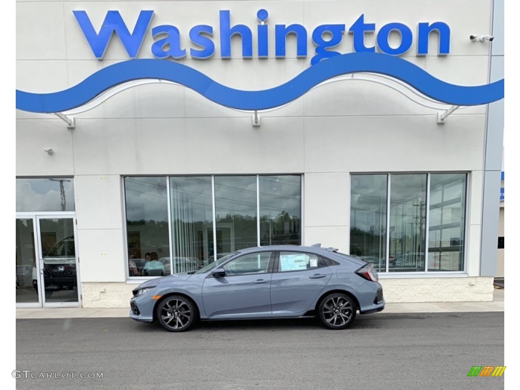 2019 Civic Sport Hatchback - Sonic Gray Pearl / Black photo #1