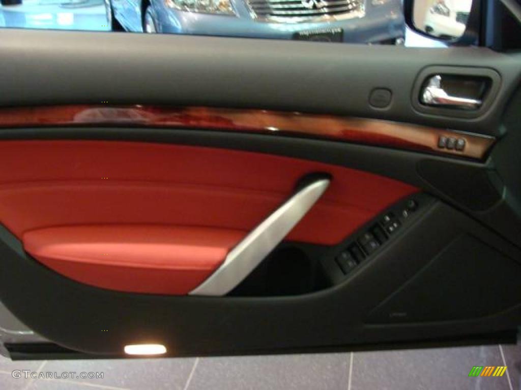 2009 Infiniti G 37 Convertible Monaco Red Door Panel Photo #13332920