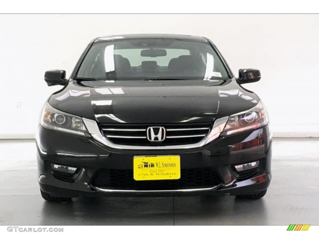 2014 Accord EX-L Sedan - Crystal Black Pearl / Black photo #2